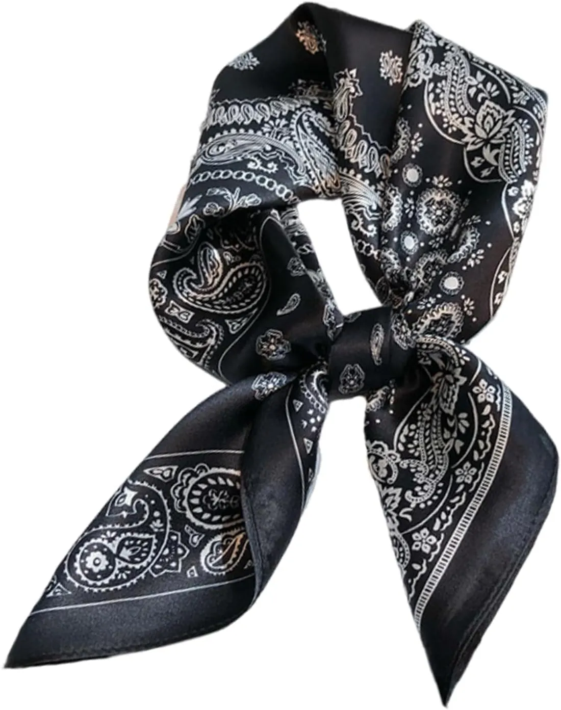 100% Pure Mulberry Silk Square Scarf for Hair-27''x27''- Women Silk Neckerchief Head Wrap Scarf