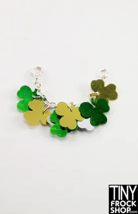 12" Fashion Doll Clover Paillette Irish Necklace by Pam Maness