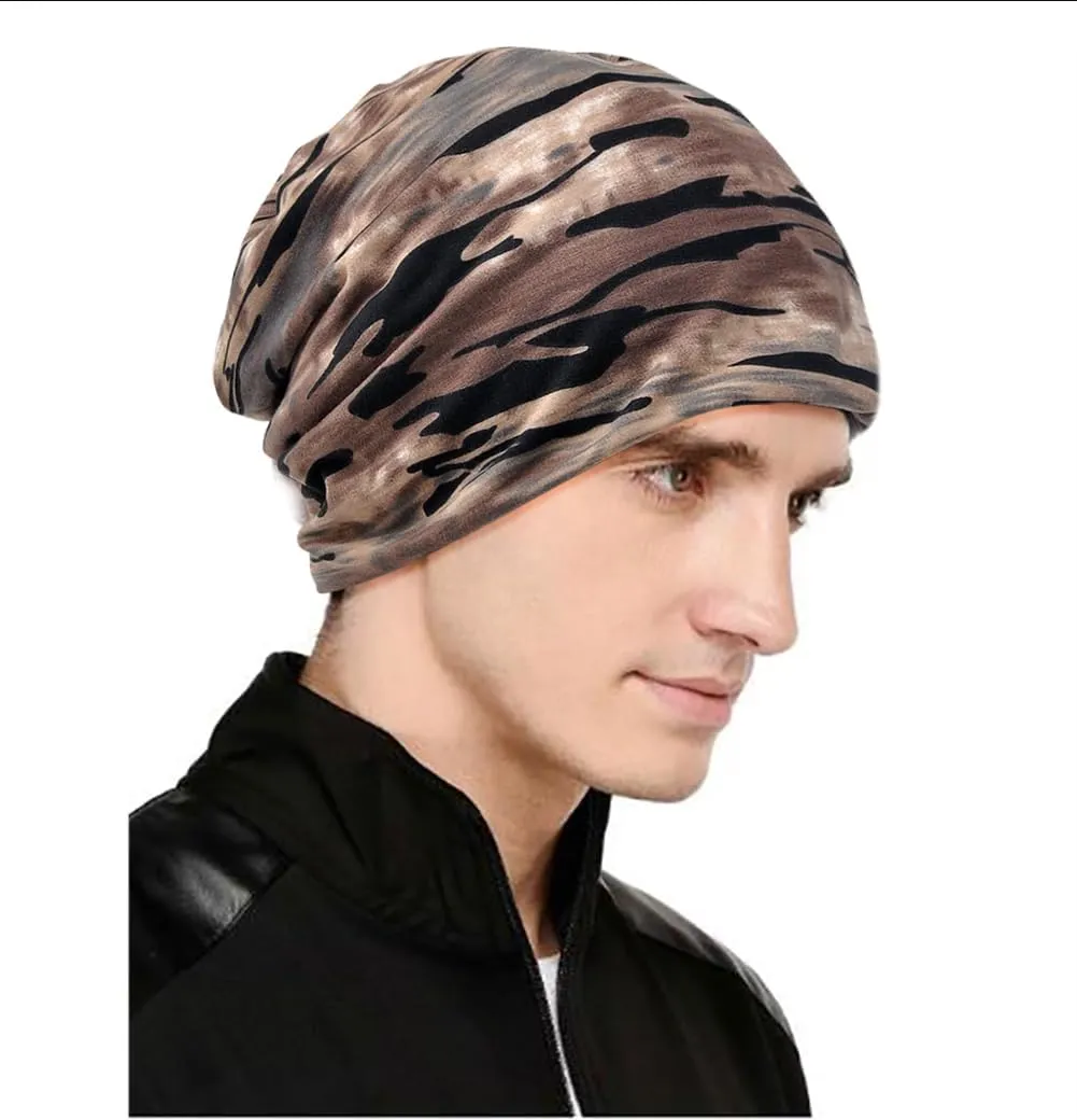 2 Pack Cotton Slouchy Beanie Hats, Chemo Hat Cap Scarf for Women and Men