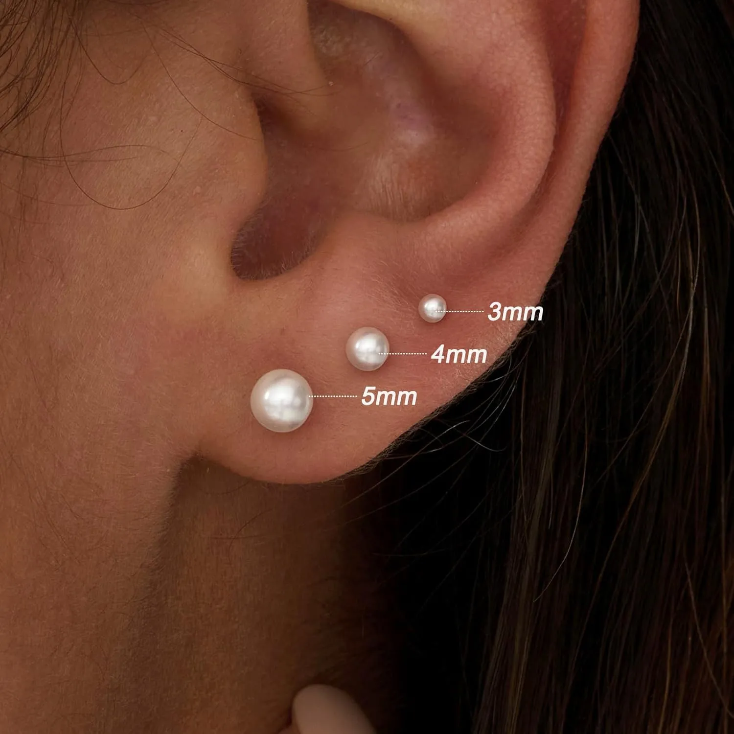 3 Pair Tiny Flat Back Stud Earrings for Women - 14K Gold Hypoallergenic Cute Small Screw Flatback Earring Set, Everyday Wear