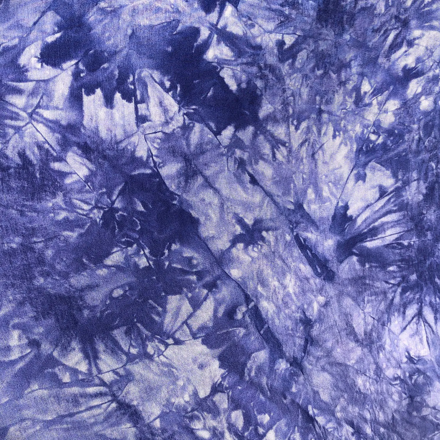 60” Bamboo 4-Way Stretch with Spandex Dark Purple Tie Dye Tie Dyed Apparel Jersey Knit Fabric By the Yard