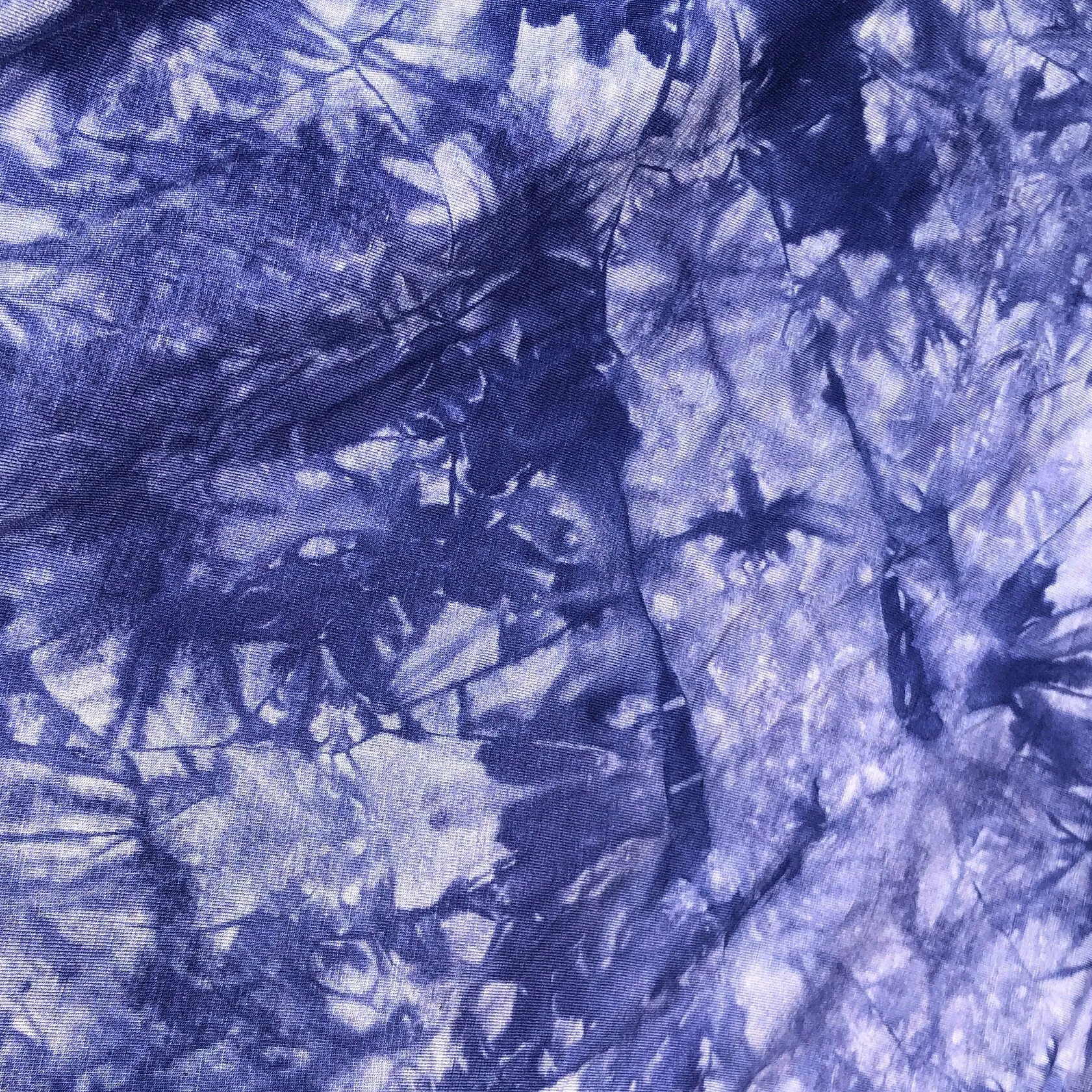 60” Bamboo 4-Way Stretch with Spandex Dark Purple Tie Dye Tie Dyed Apparel Jersey Knit Fabric By the Yard