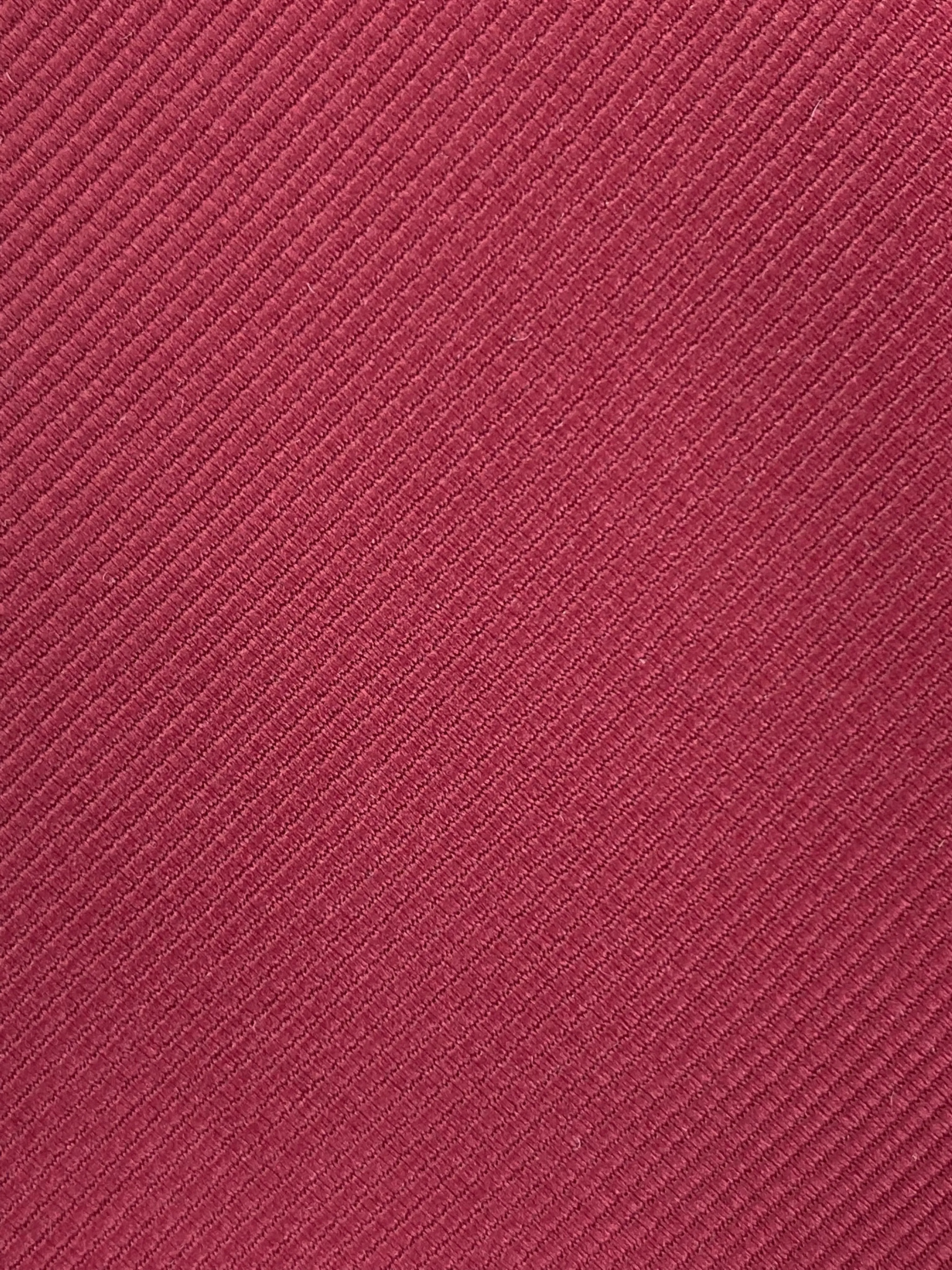 80s Deadstock Necktie, Men's Vintage Solid Burgundy Tie, NOS