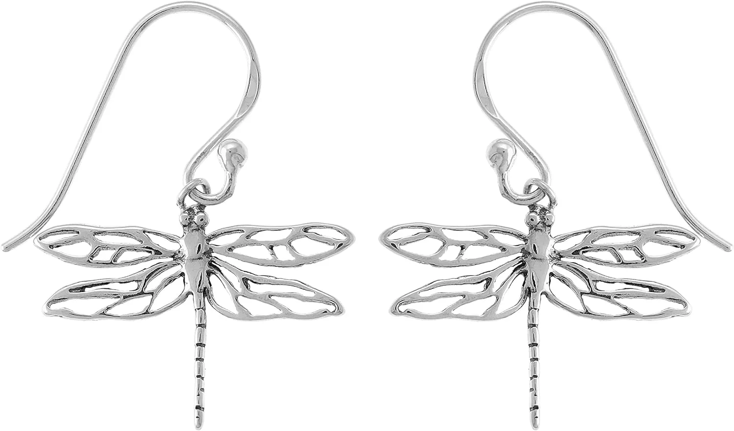 Boma Jewelry Sterling Silver Dragonfly Dangle Earrings