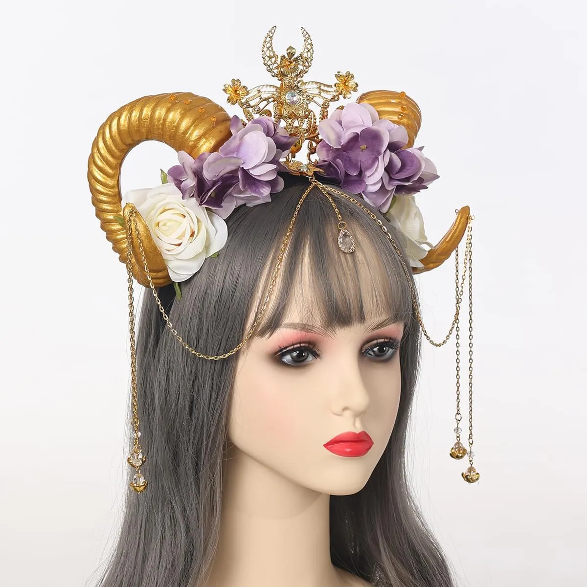 COSDREAMER Women Halo Crown Headband Gold Spiked Zip Tie Halo Crown Sunburst Headband