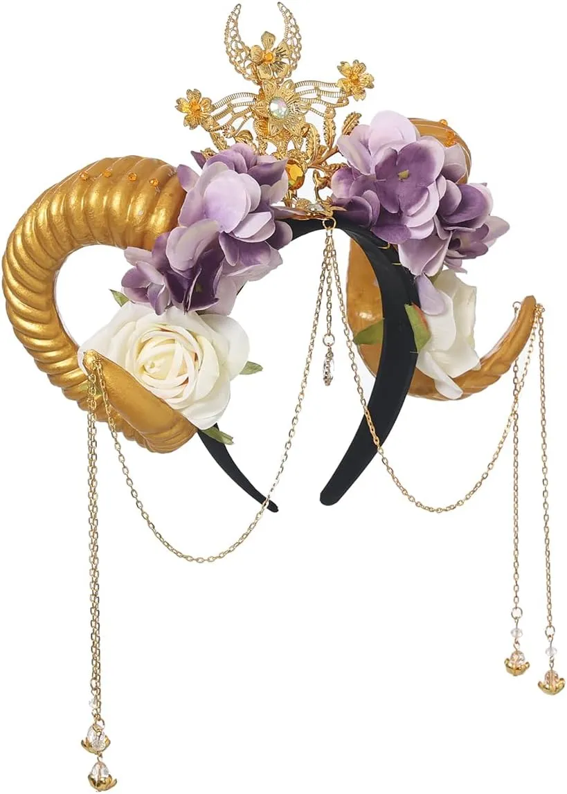 COSDREAMER Women Halo Crown Headband Gold Spiked Zip Tie Halo Crown Sunburst Headband