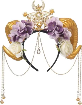 COSDREAMER Women Halo Crown Headband Gold Spiked Zip Tie Halo Crown Sunburst Headband