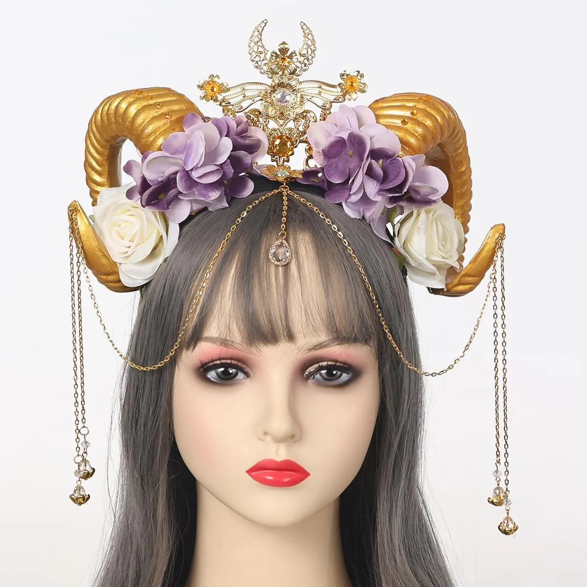 COSDREAMER Women Halo Crown Headband Gold Spiked Zip Tie Halo Crown Sunburst Headband