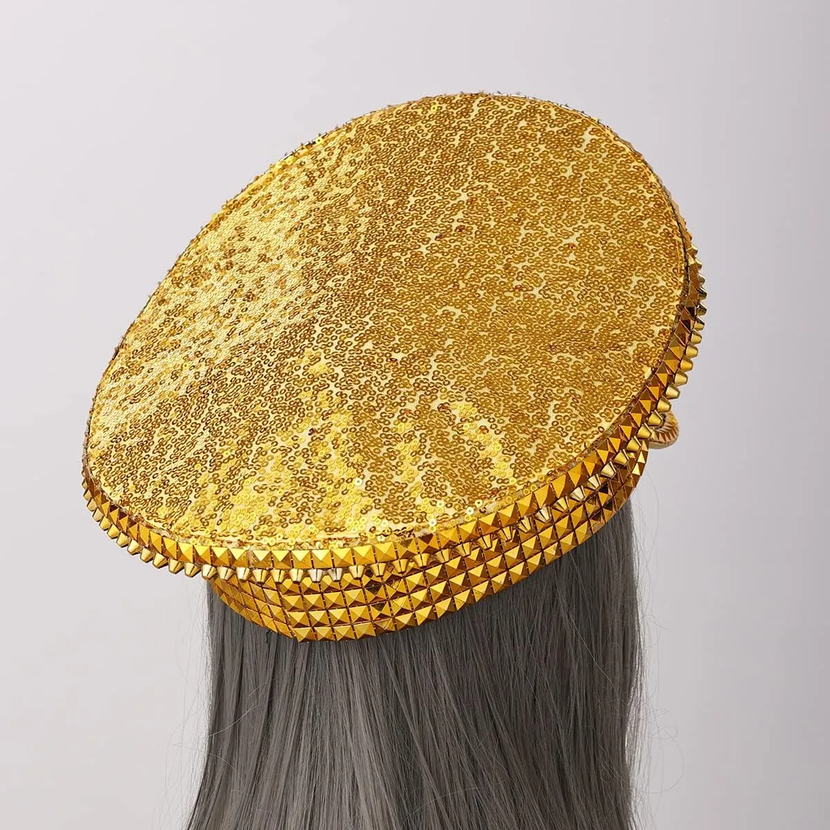 COSDREAMER Women's Burning Man Hat Festival Military Captain Party Hats (Black feather)