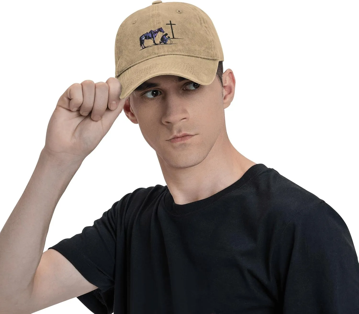 Cowboy Horse Prayer Unisex Adult Baseball Hat Sports Outdoor Cowboy Cap for Men and Women Snapback
