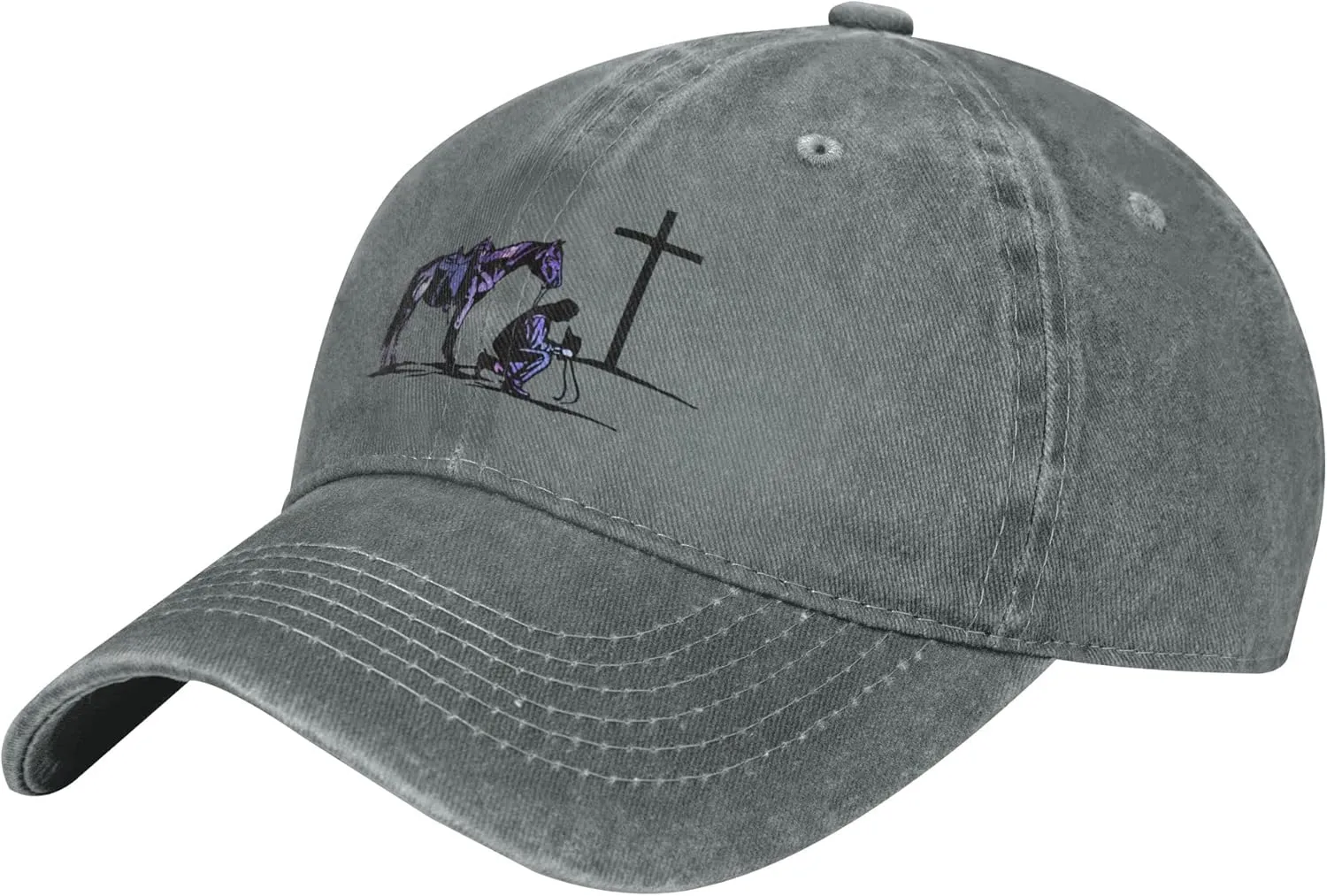 Cowboy Horse Prayer Unisex Adult Baseball Hat Sports Outdoor Cowboy Cap for Men and Women Snapback