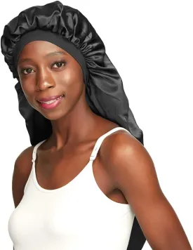 Double-Layer Satin Sleep Cap for Long Hair, Braids, Dreadlocks, Curly Hair