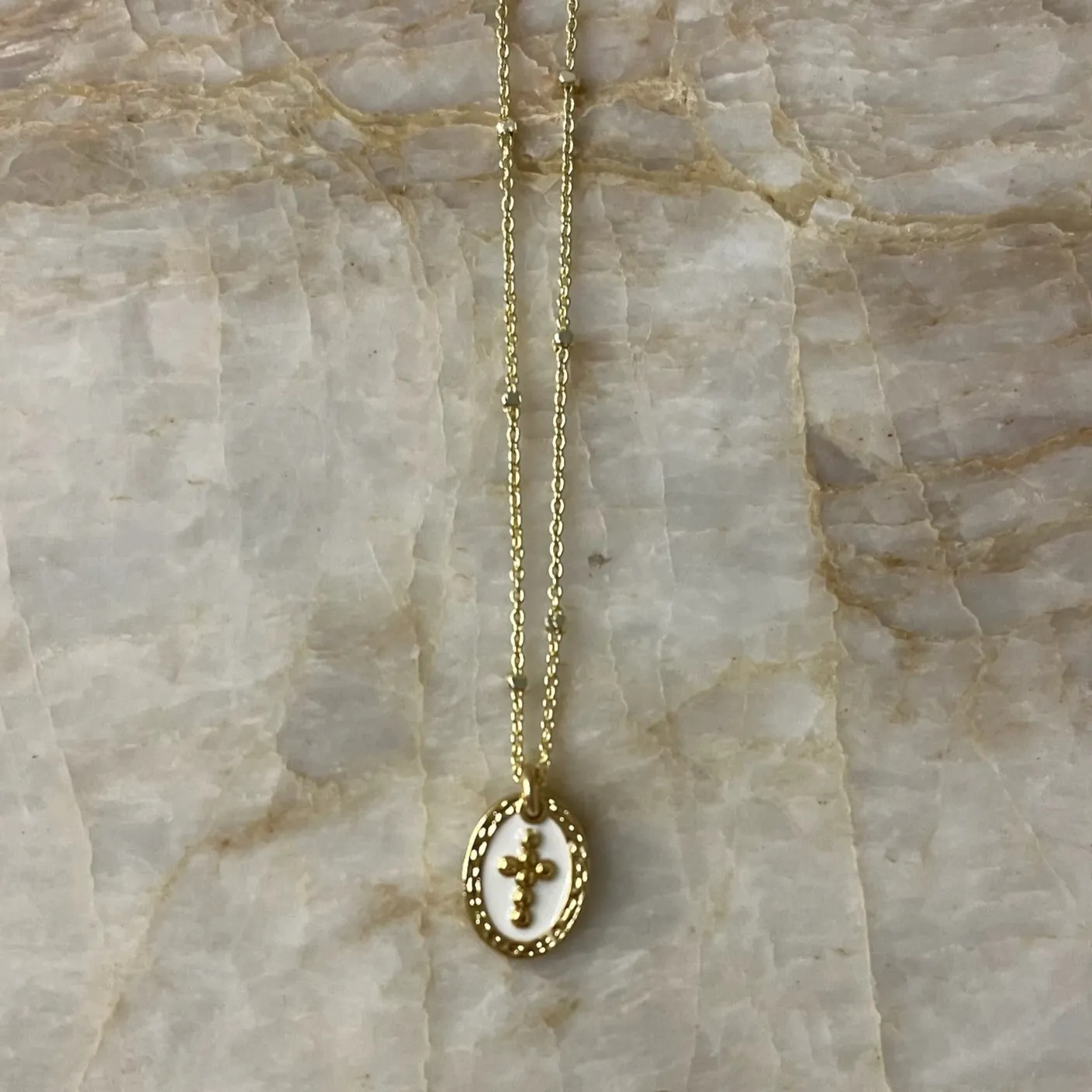 Enamel Cross Necklace