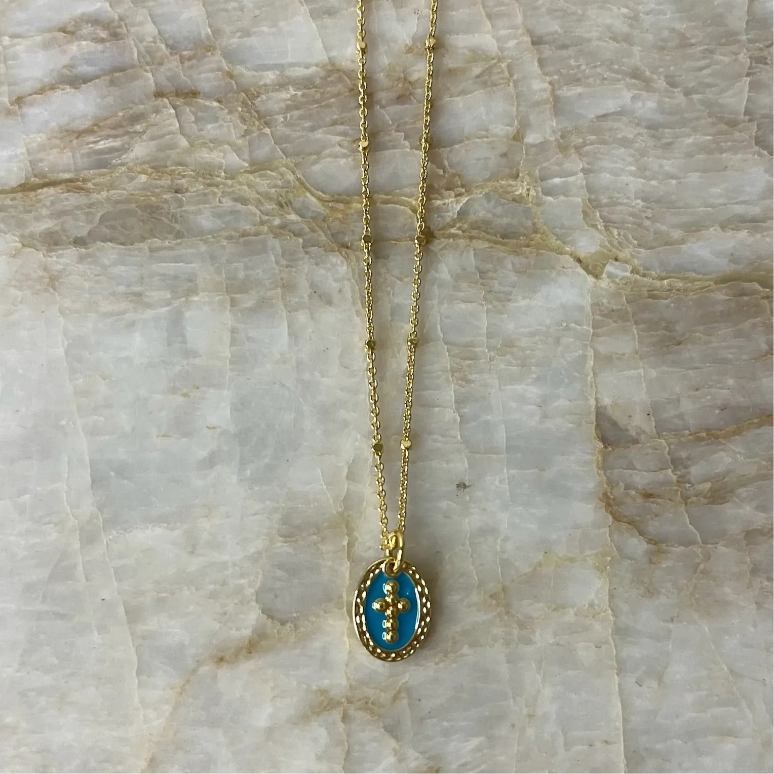 Enamel Cross Necklace