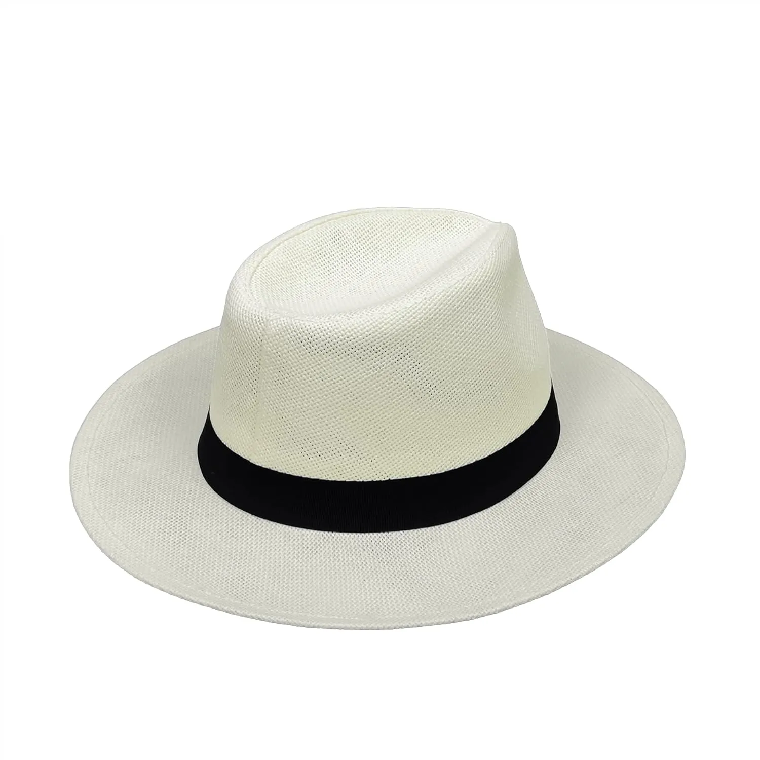 FixtureDisplays 2PK Summer Beach Sun Hats for Men Women Panama Hat Men's Straw Fedora Wide Brim Hat 22157-NPF