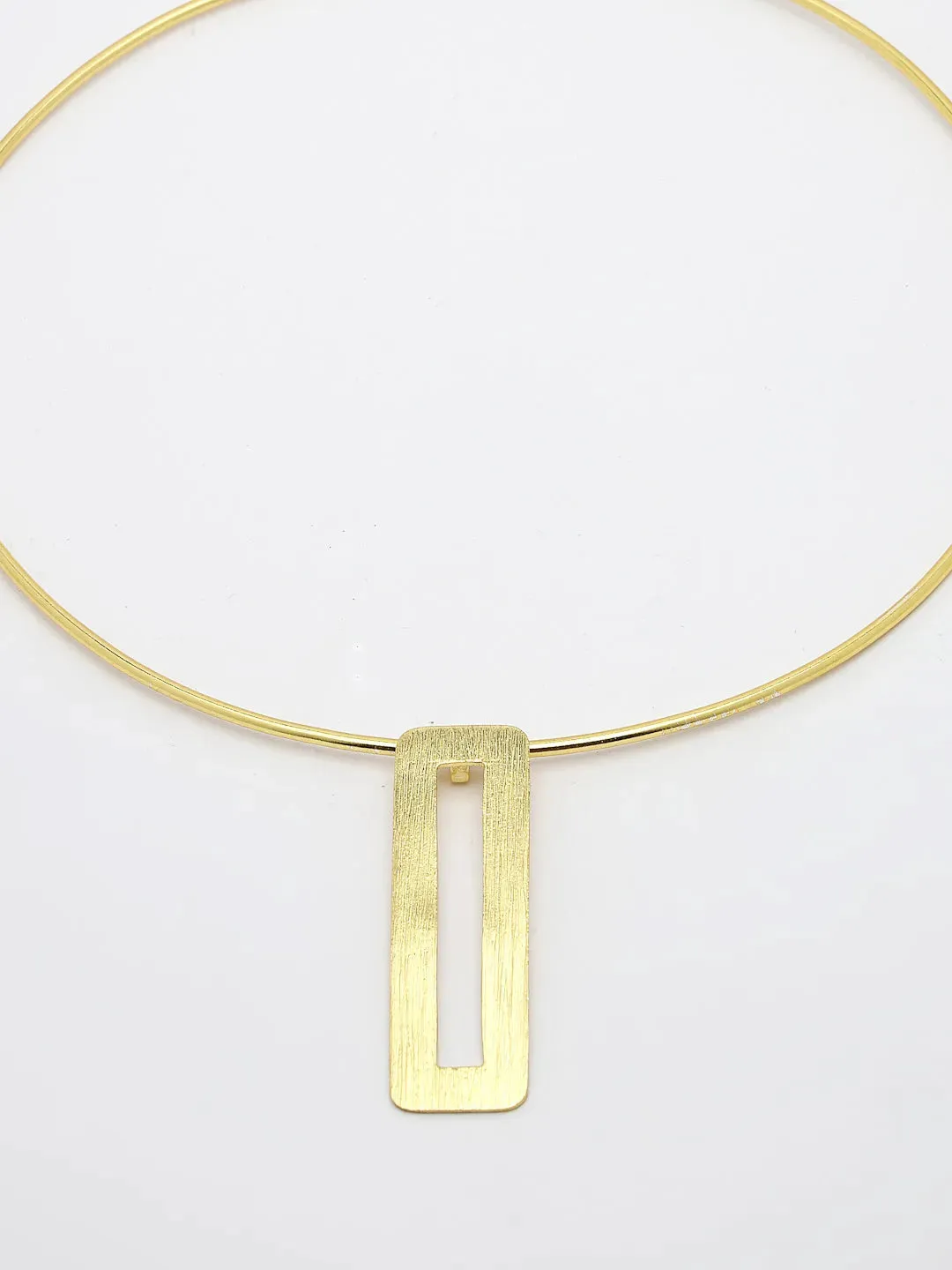Gold-plated Circular Choker Necklace