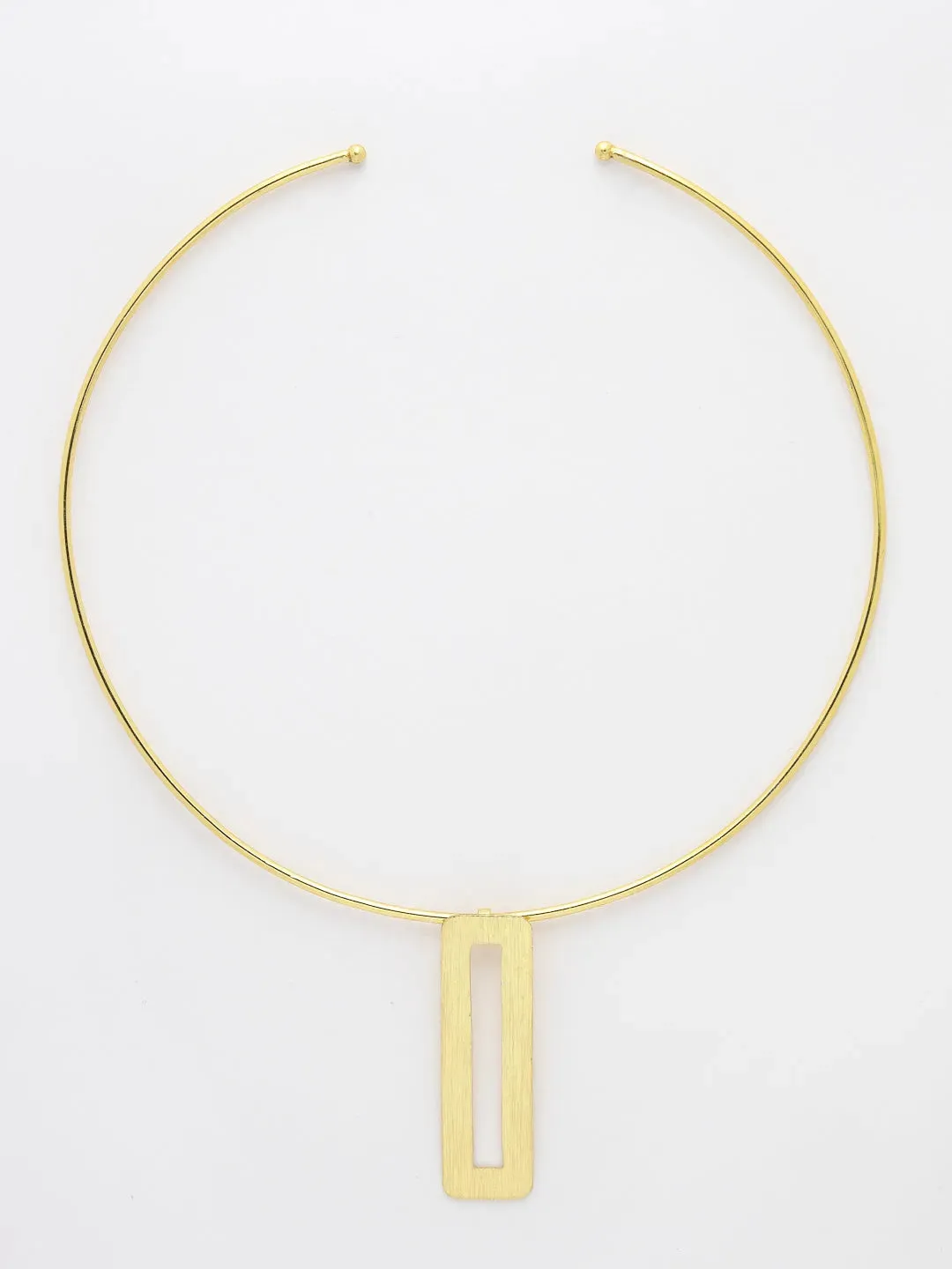 Gold-plated Circular Choker Necklace