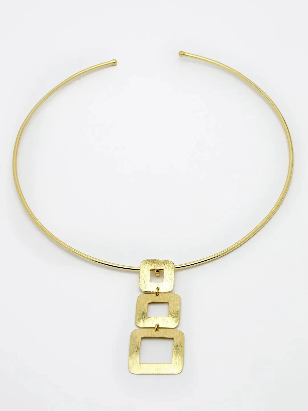 Gold-plated Circular Choker Necklace