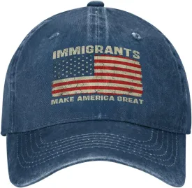 Gymini Immigrants Make America Great Hat Immigration Keep The America Trucker Hat Dad Baseball Cap