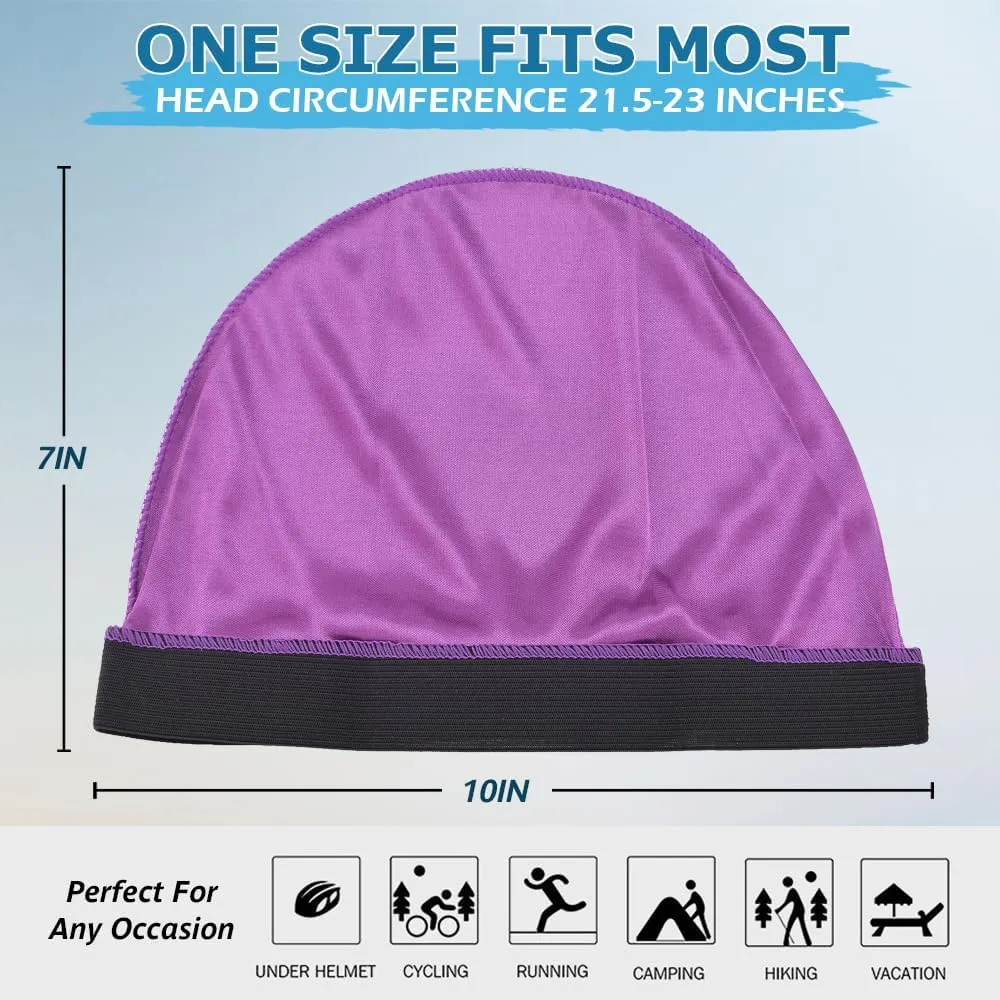 Headshion 4 Pack Wave Cap for Men 360 Waves, Silky Stocking Cap Compression Over Durag