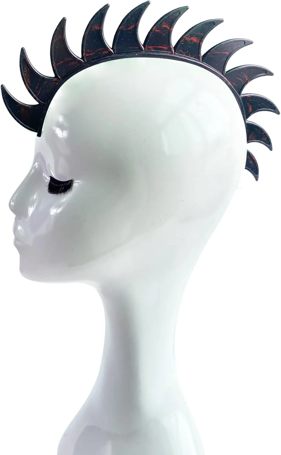 Helmet Mohawk Wig Adhesive Mohawk for Motorcycle Bicycle Ski Snowboard Helmet Hair Skinhead Costumes Cosplay Wig Silicone Hawk(Helmet not Included)