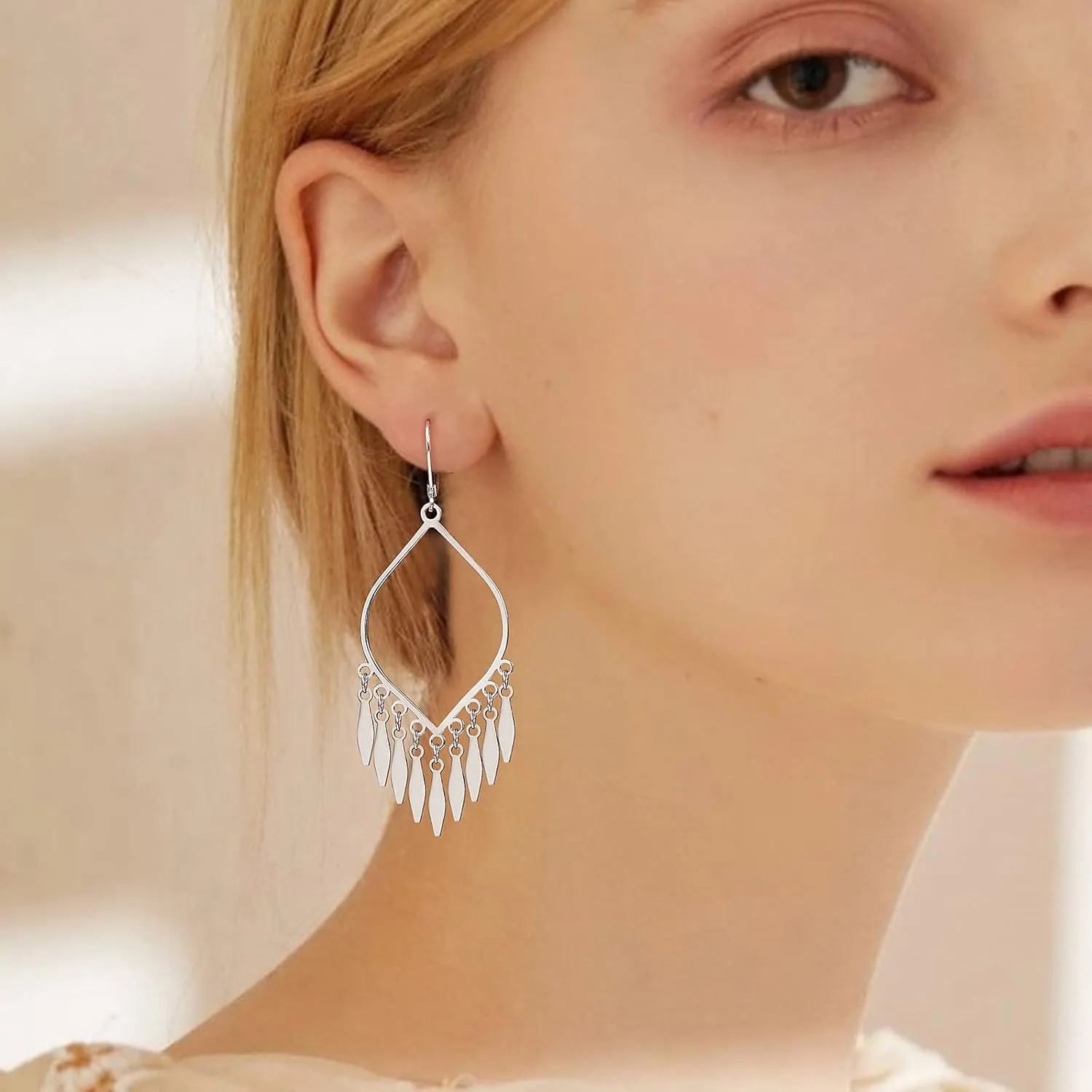 Indian Earrings For Women, Chandelier Earrings, Boho Feather Gold Tassel Dangling Bollywood Leaf Dangle Large Statement Bohemian Jewelry Mexican Long Drop Black Earrings With Lever Backs