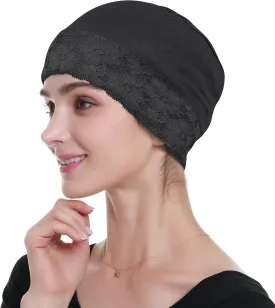 Lace Beanie Sleep Caps Head Coverings for Women Hair Loss