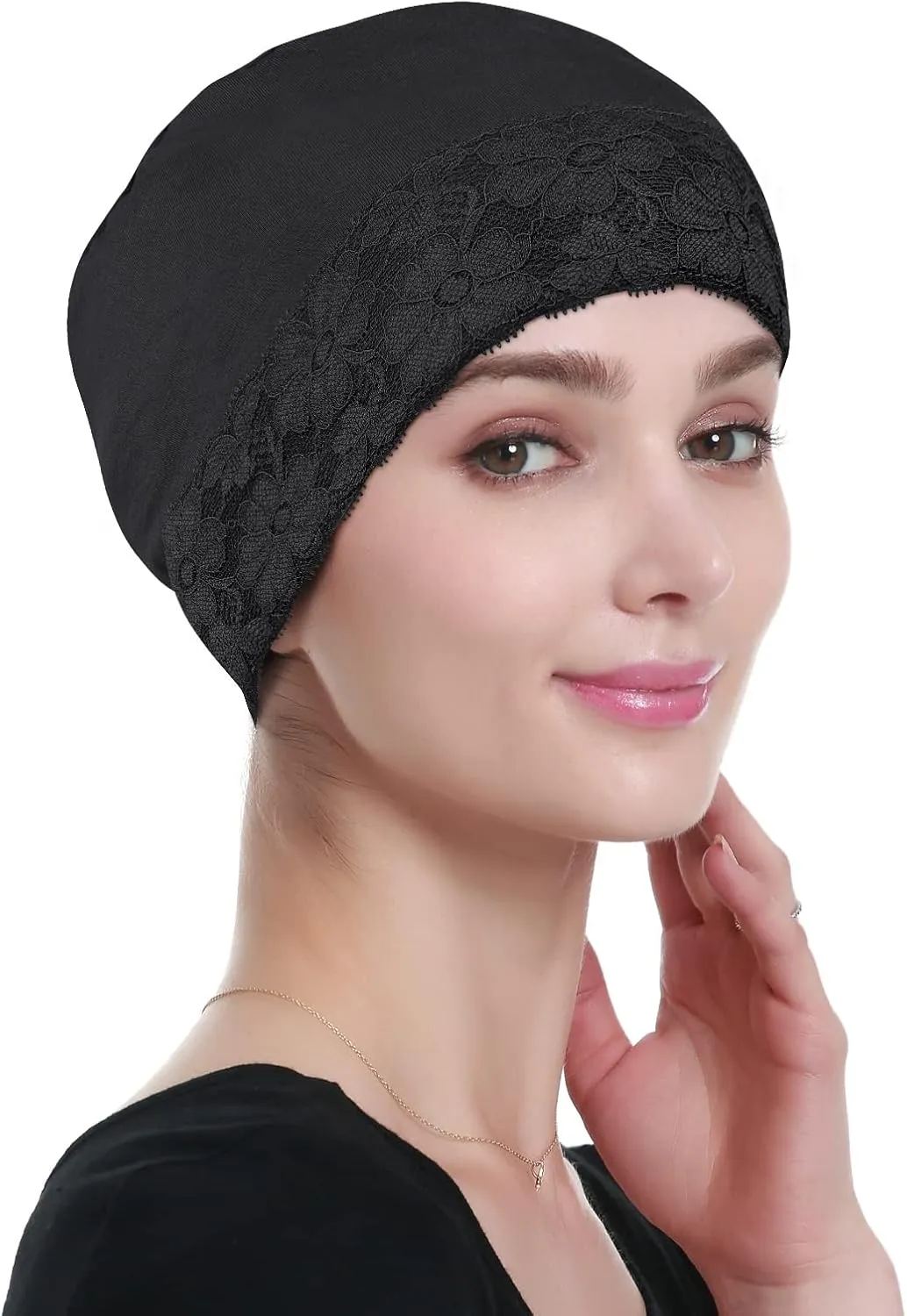 Lace Beanie Sleep Caps Head Coverings for Women Hair Loss