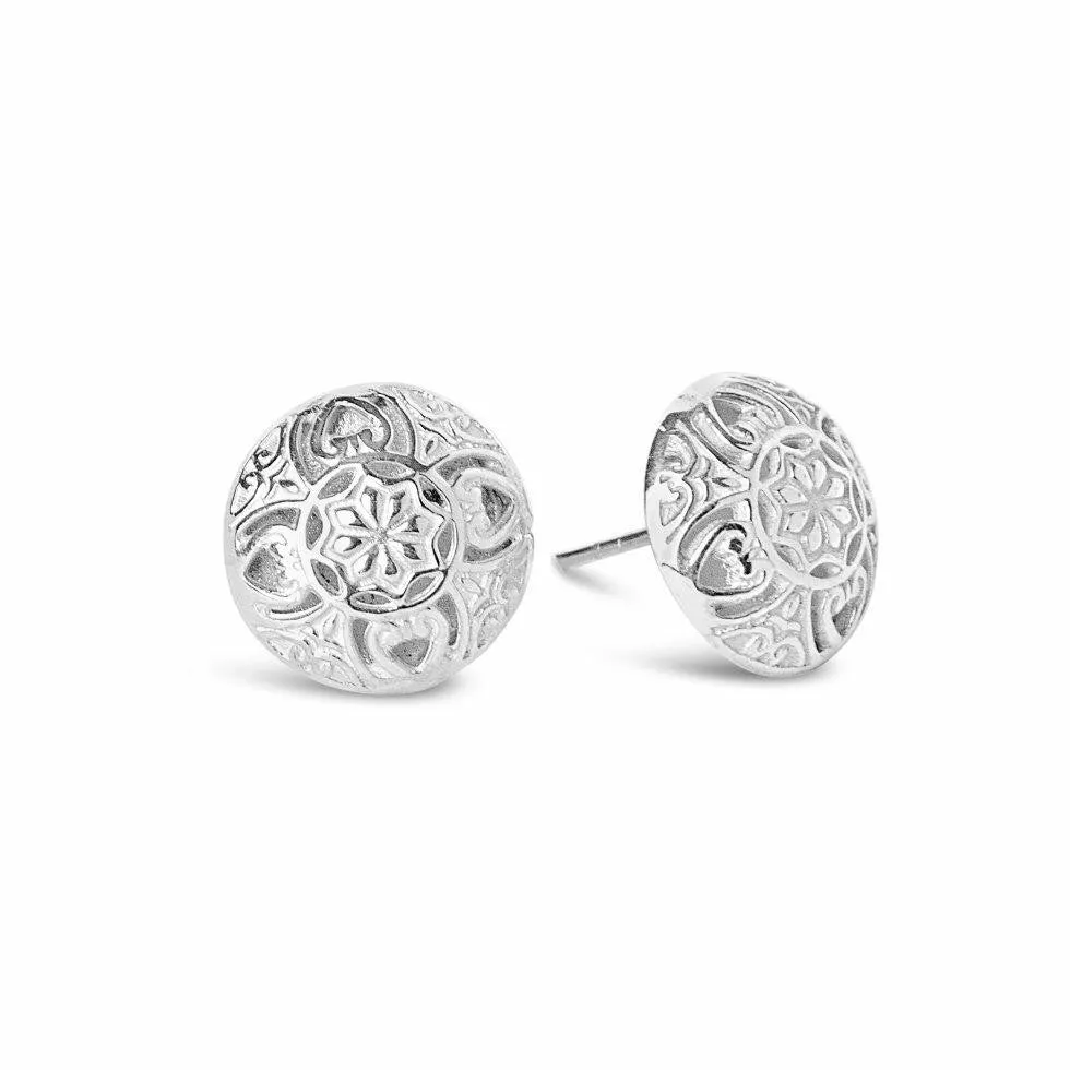 Memory Keeper Earrings | White Gold