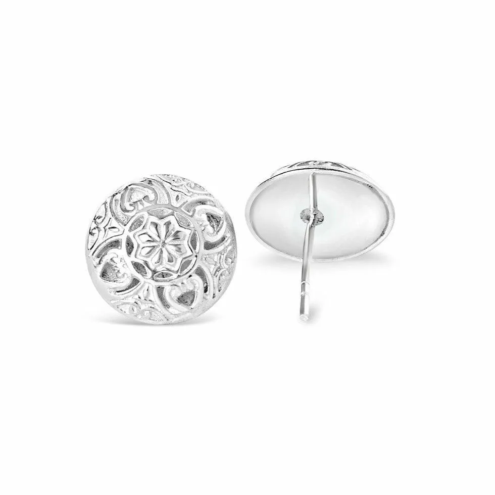Memory Keeper Earrings | White Gold