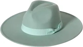 Men's Soft Fedora Hat Jazz Hat Bow Top Hat Panama Cap Large Brim Jazz Fedoras Hat 10 56-58cm