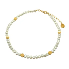 Midas Smiley Charm Freshwater Pearl Choker