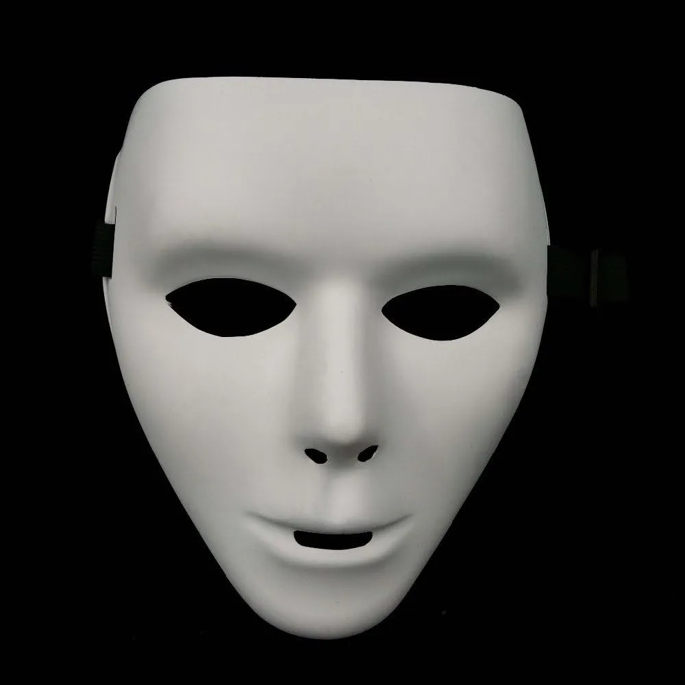 Nicky Bigs Novelties Adult Blank White Mask Plastic Costume Face Mask Paintable, 2 Pack