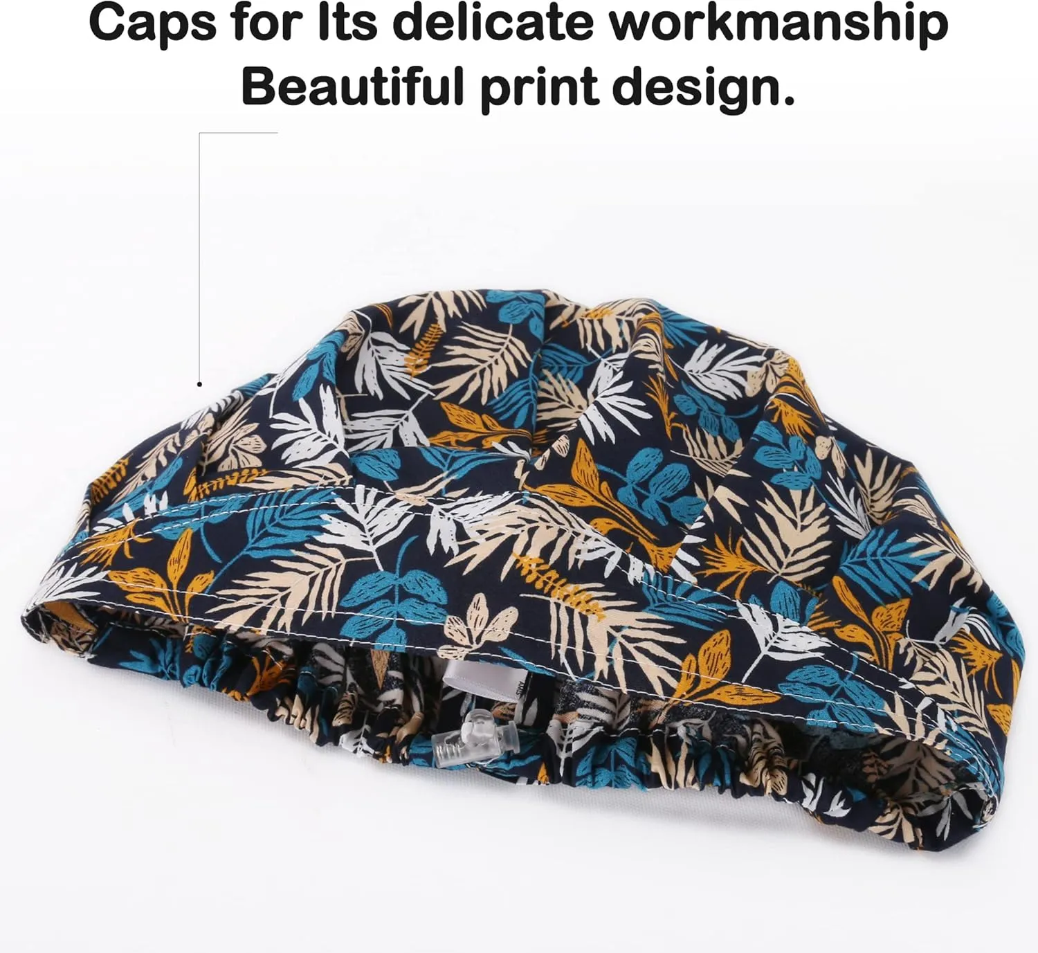 QIYIPASTA Bouffant Scrub Caps Unisex Working Cap Scrub hats One size Multi Color