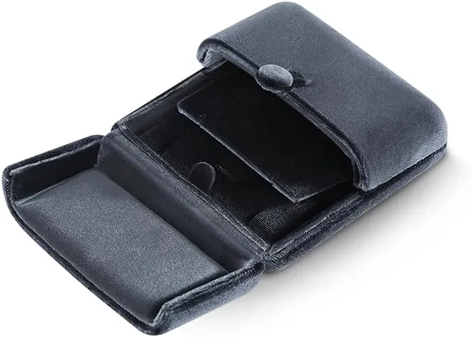 Resilient Velvet Earrings Necklace Dual-Purpose Storage Box, Stud Earring Display Box For Girlfriend Wife, Premium Jewelry Organizer Small Case