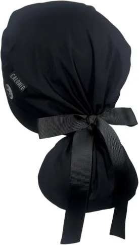 Scrub Cap for Women and Men, Ponytail Scrub Caps, Working Hat, Head Cover with Ribbon Ties and Buttons, Long Hair