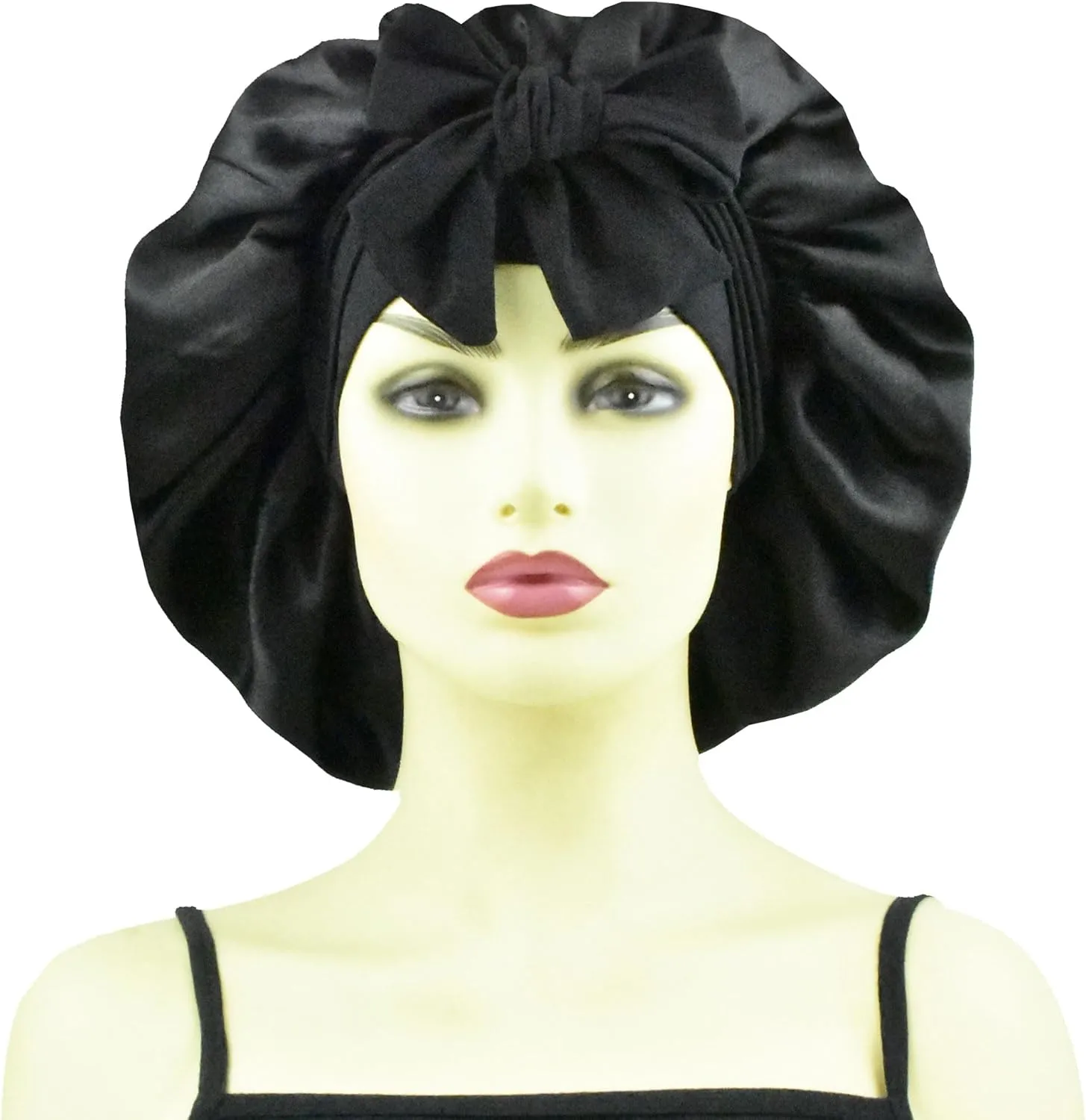 Silk Bonnet for Sleeping Women Curly Hair, 2 PCS Satin Bonnet with Tie Band, Large Silk Sleep Caps for Long Hair Braids