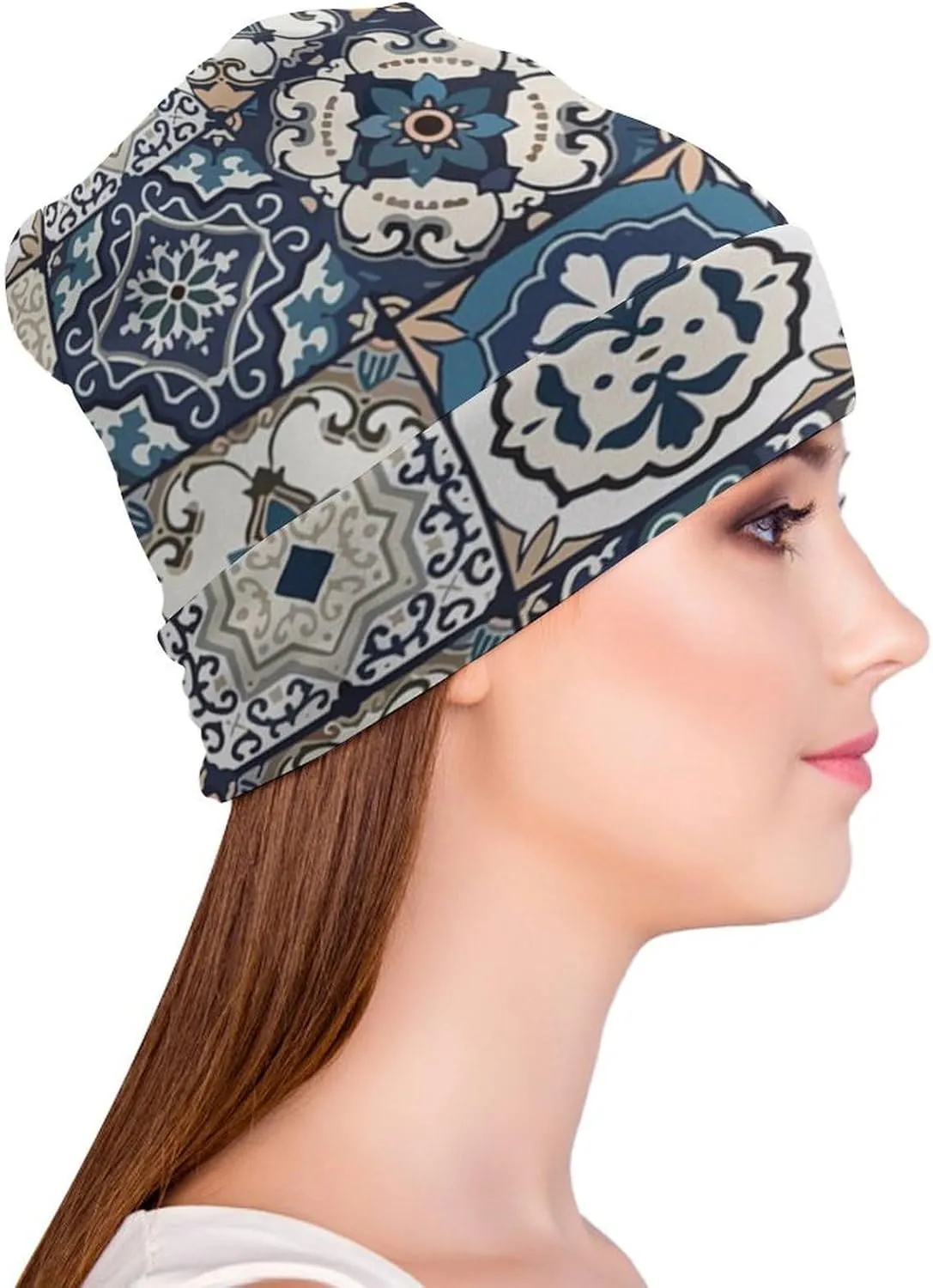 Skull Cap Beanie for Men Women, Soft Knit Chemo Hat for Hair Loss, Winter Warm Slouchy Beanie: Adjustable Size