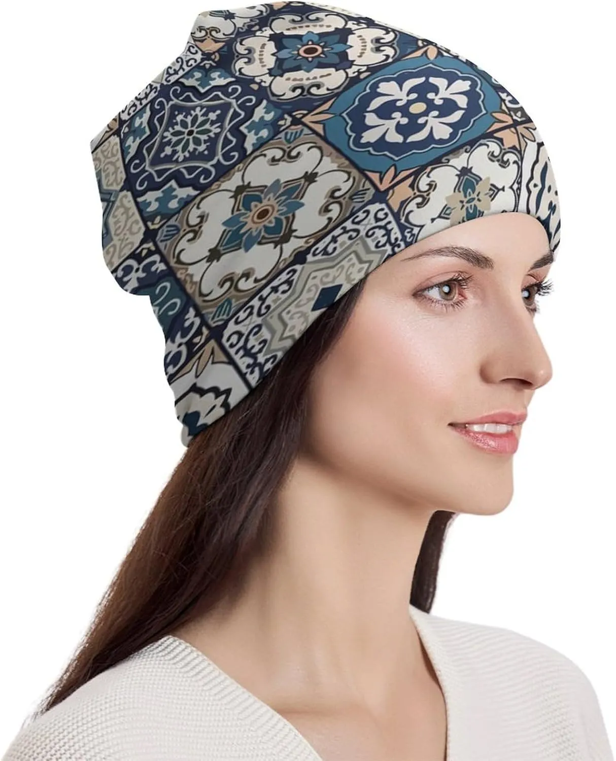 Skull Cap Beanie for Men Women, Soft Knit Chemo Hat for Hair Loss, Winter Warm Slouchy Beanie: Adjustable Size