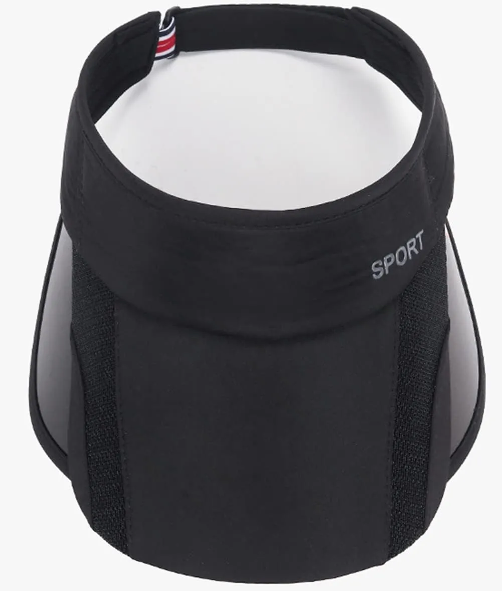 Sun Visor Hat for Women and Men - Retractable Brim Sport Hat, Summer Golf Tennis Running Beach Hat with Ponytail Hole