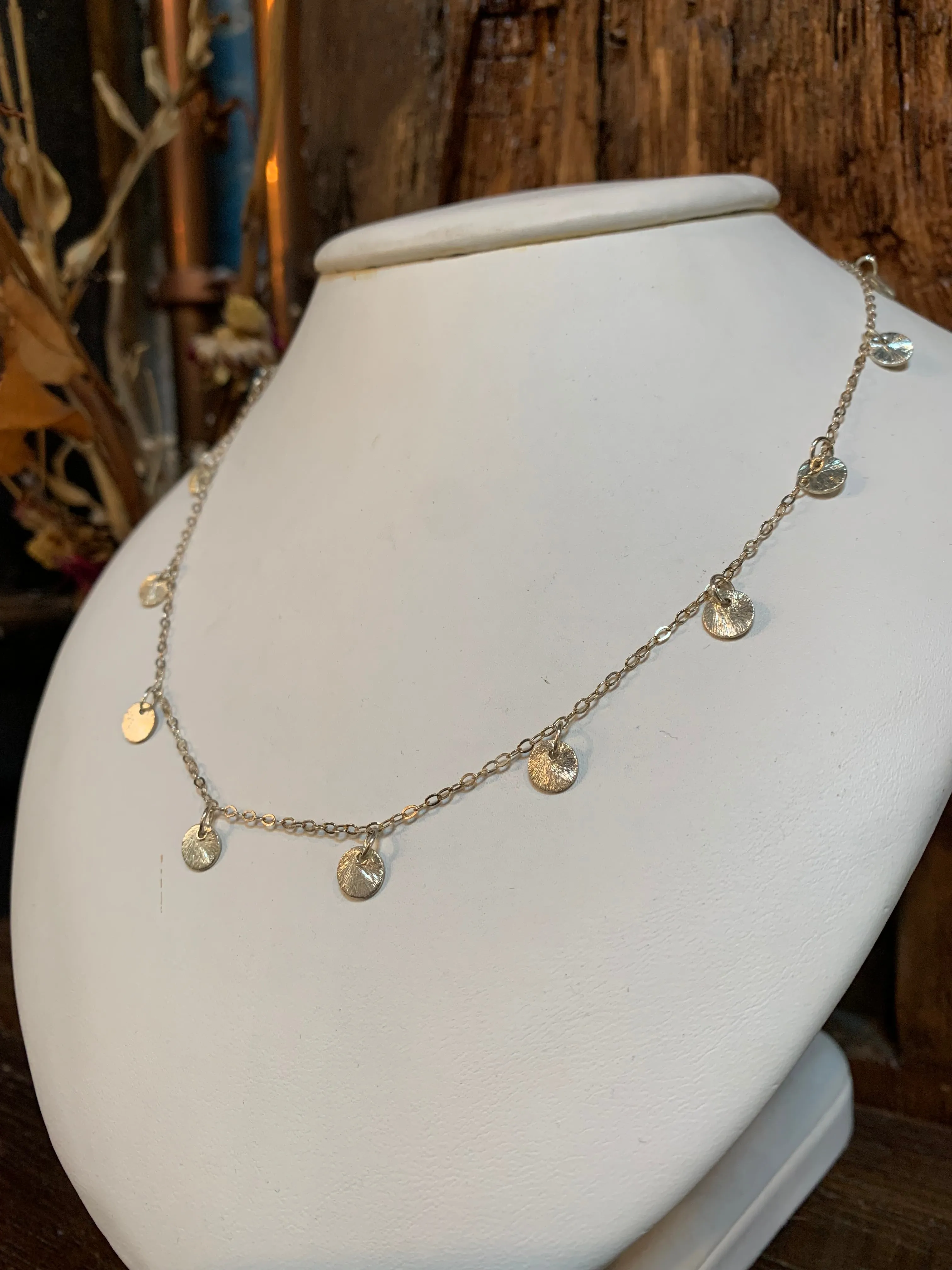 Susan Rifkin Silver Multi Coin Charm Necklace