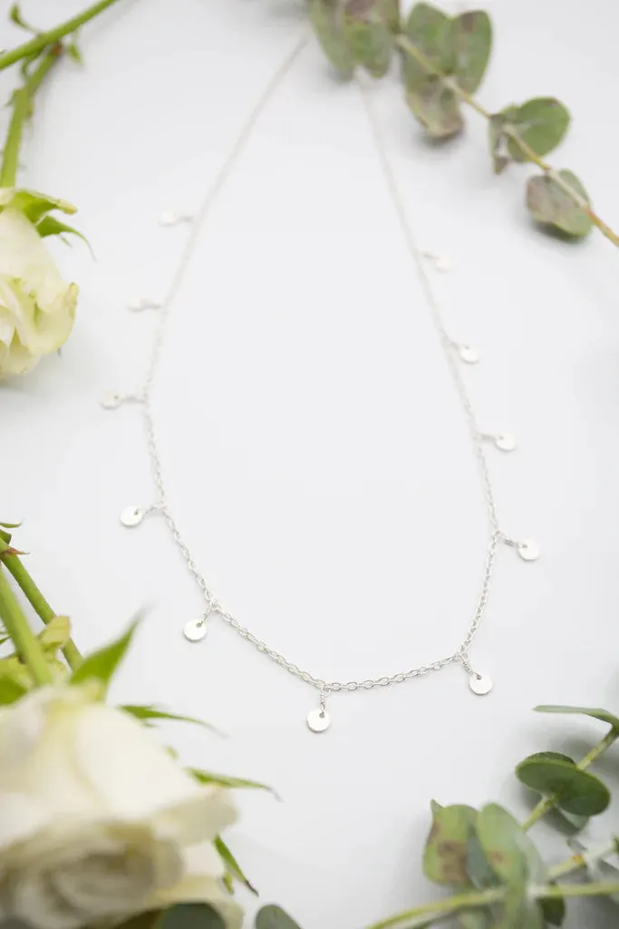 Susan Rifkin Silver Multi Coin Charm Necklace
