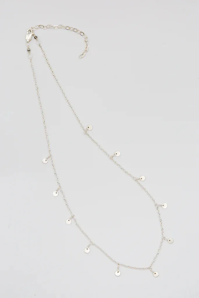 Susan Rifkin Silver Multi Coin Charm Necklace