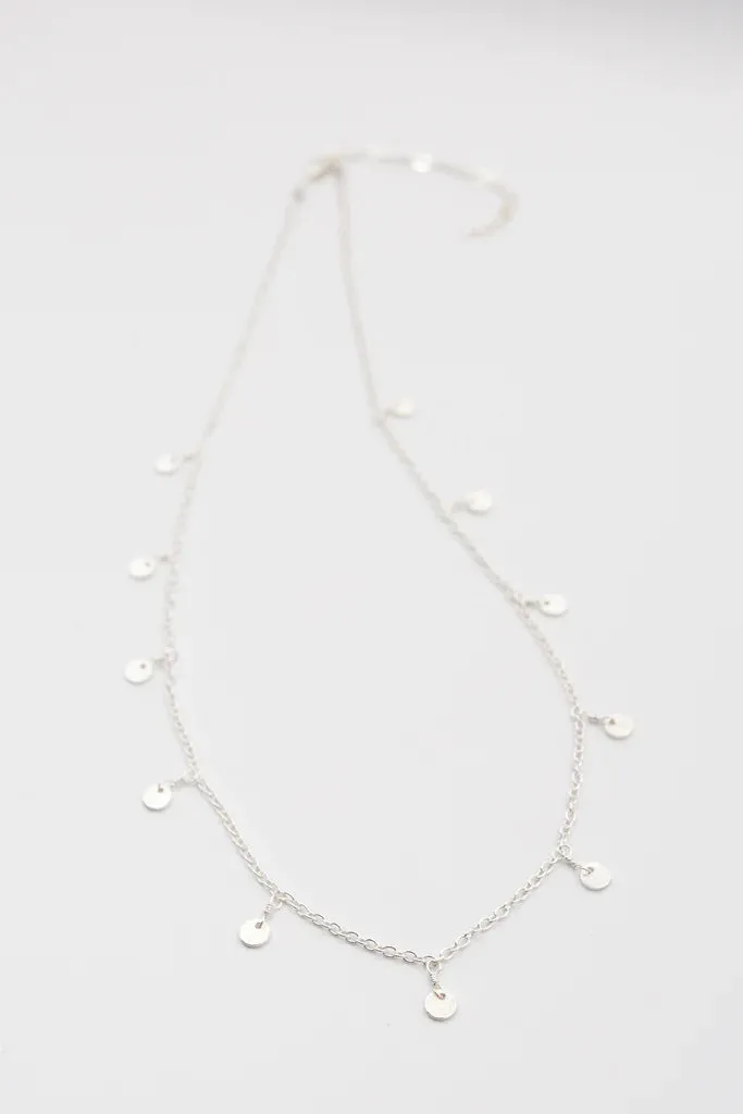 Susan Rifkin Silver Multi Coin Charm Necklace