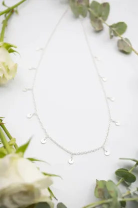 Susan Rifkin Silver Multi Coin Charm Necklace