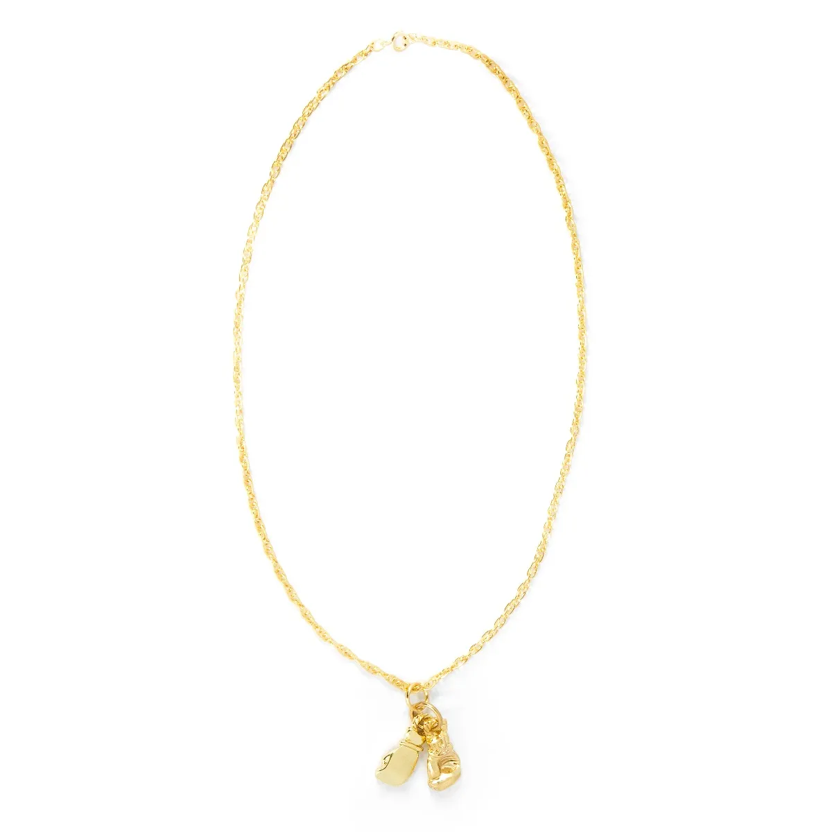 TITLE Boxing Gold Gloves Necklace