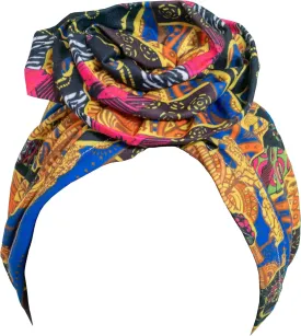 TouchUps Hair Bun Cap Hair Protection Head Wrap Hairbun Cap Wrap African Turban Pattern Headwrap Headscarf