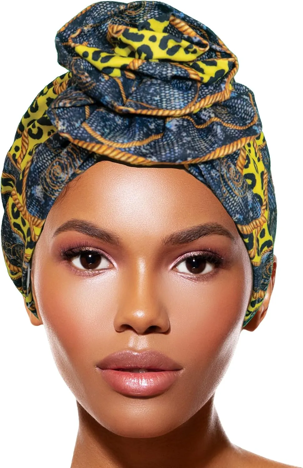 TouchUps Hair Bun Cap Hair Protection Head Wrap Hairbun Cap Wrap African Turban Pattern Headwrap Headscarfs