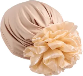 Turban Headwrap Hats for Women - Twist Solid Flower Caps Pre Tied Chemo Beanies Headwear for Cancer Headcover