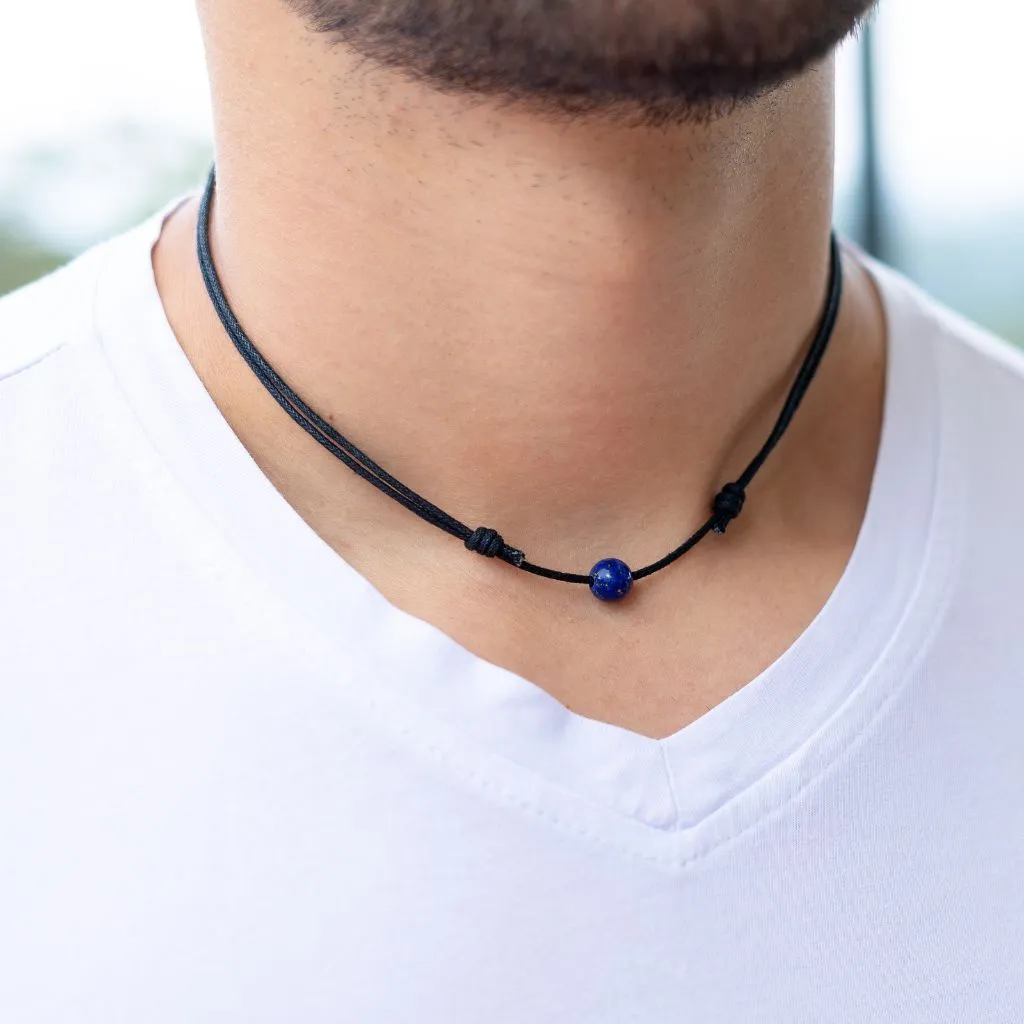Unisex Gemstone Beaded Choker